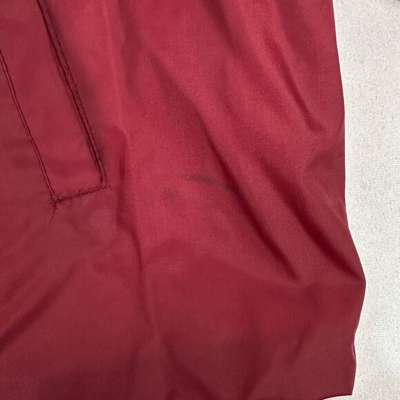 Wedgefield Mens Burgundy Snap Front Nylon Coat Large Lightweight Jacket - Picture 5 of 5